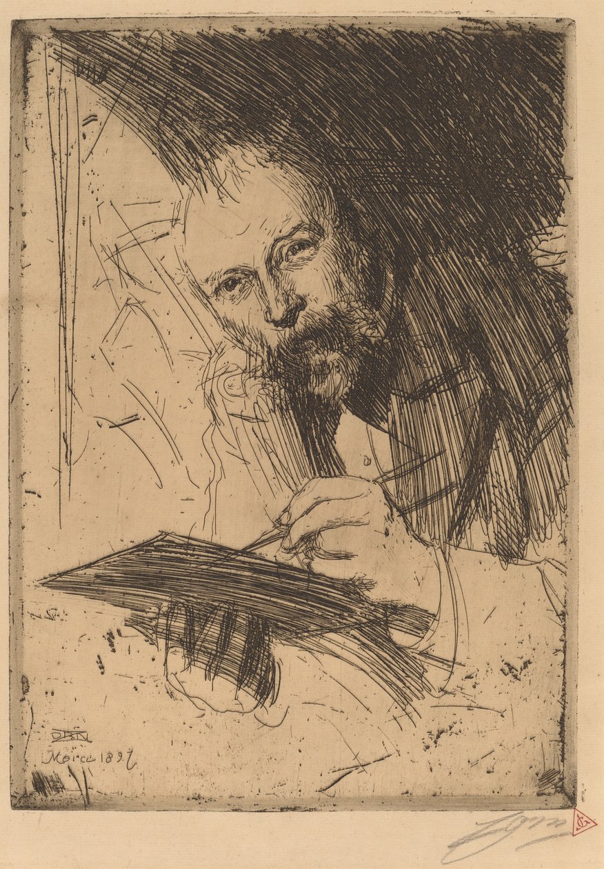 Carl Larsson, 1897. by Anders Leonard Zorn