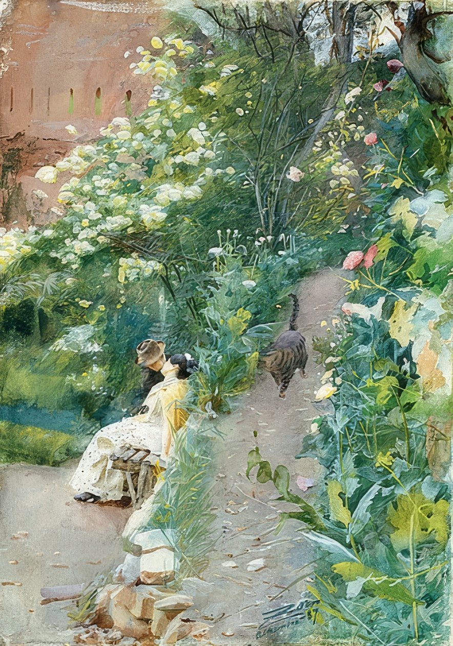 Elhamra bahçesinde. 1887 by Anders Leonard Zorn
