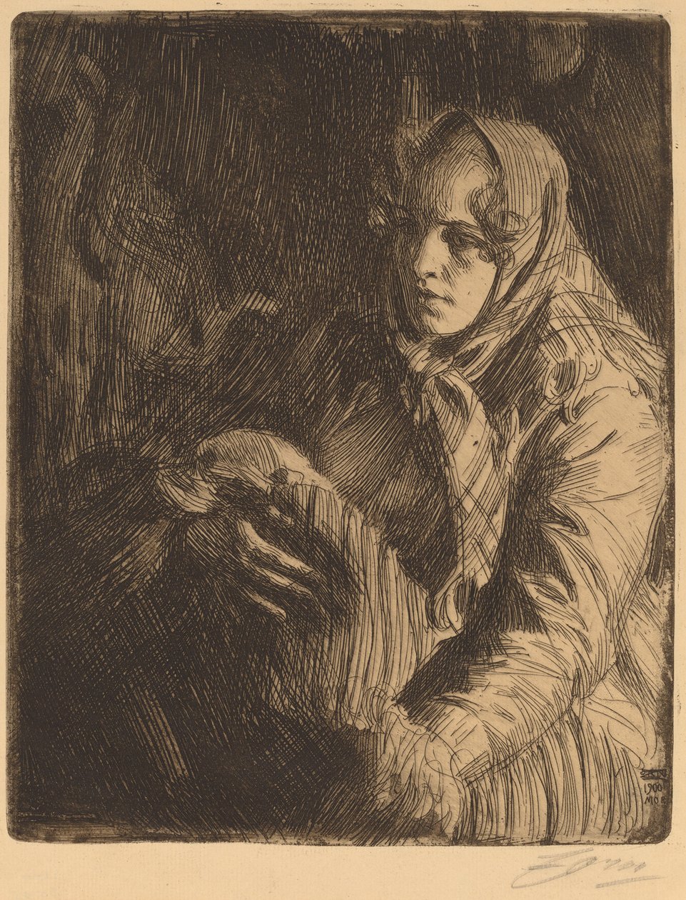 Madonna, 1900. by Anders Leonard Zorn