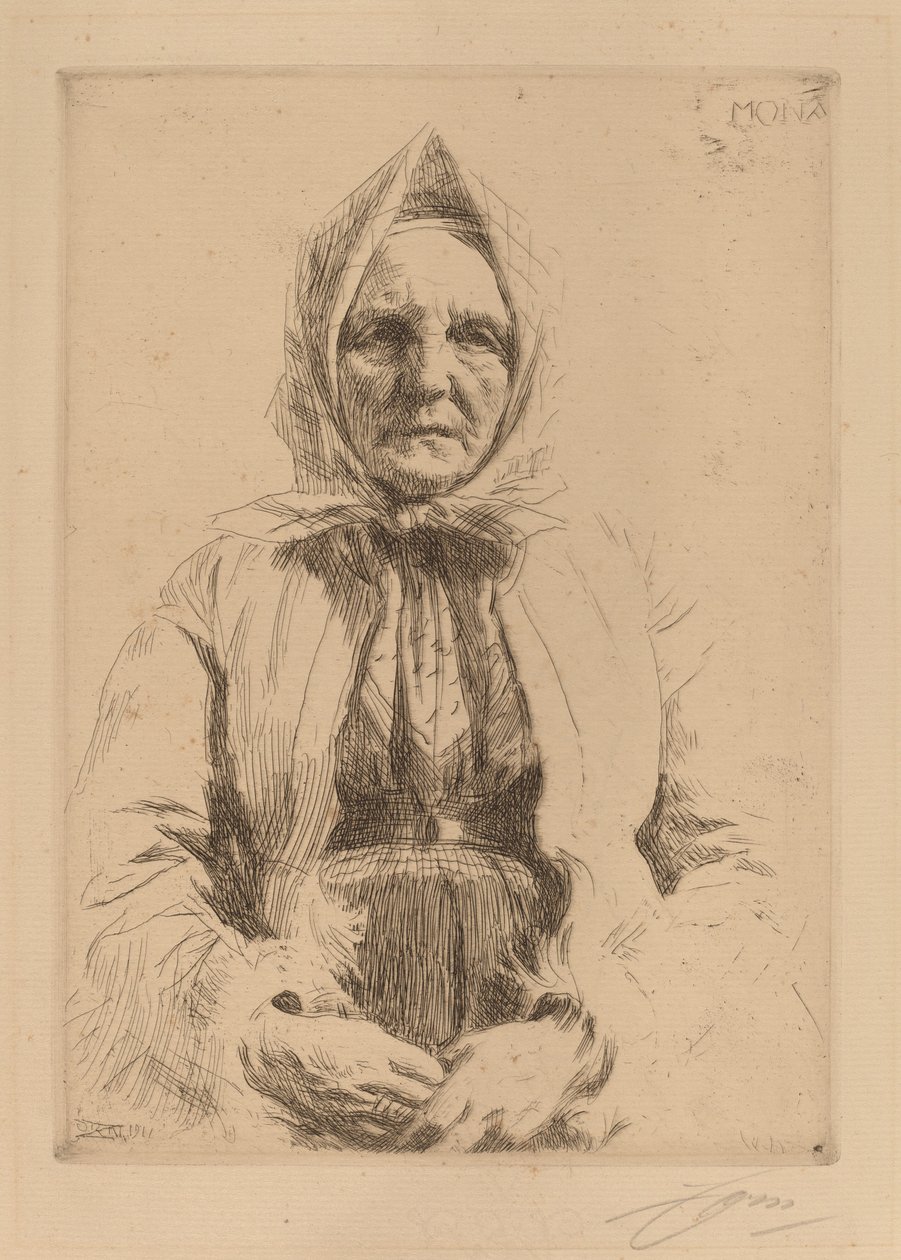Mona, 1911. by Anders Leonard Zorn