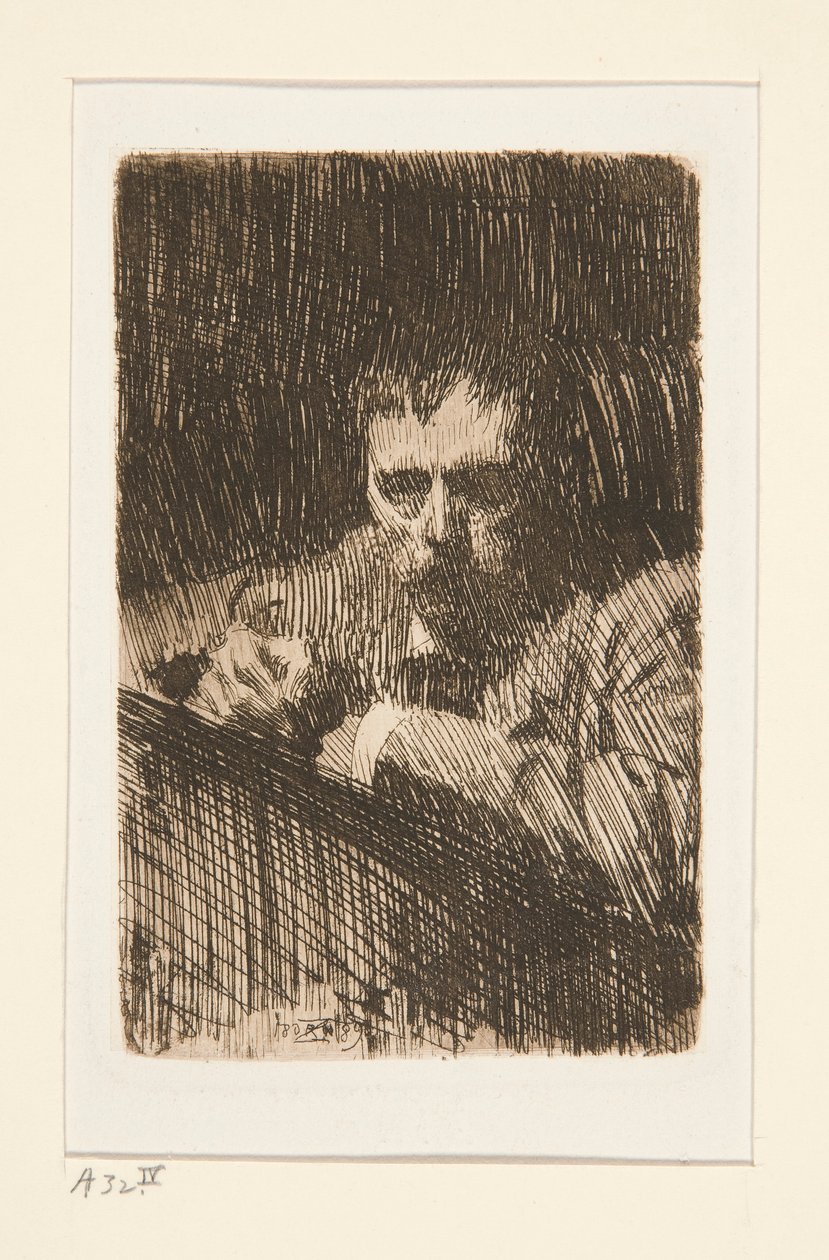 Bir Ressam-Etcher (otoportre) by Anders Leonard Zorn