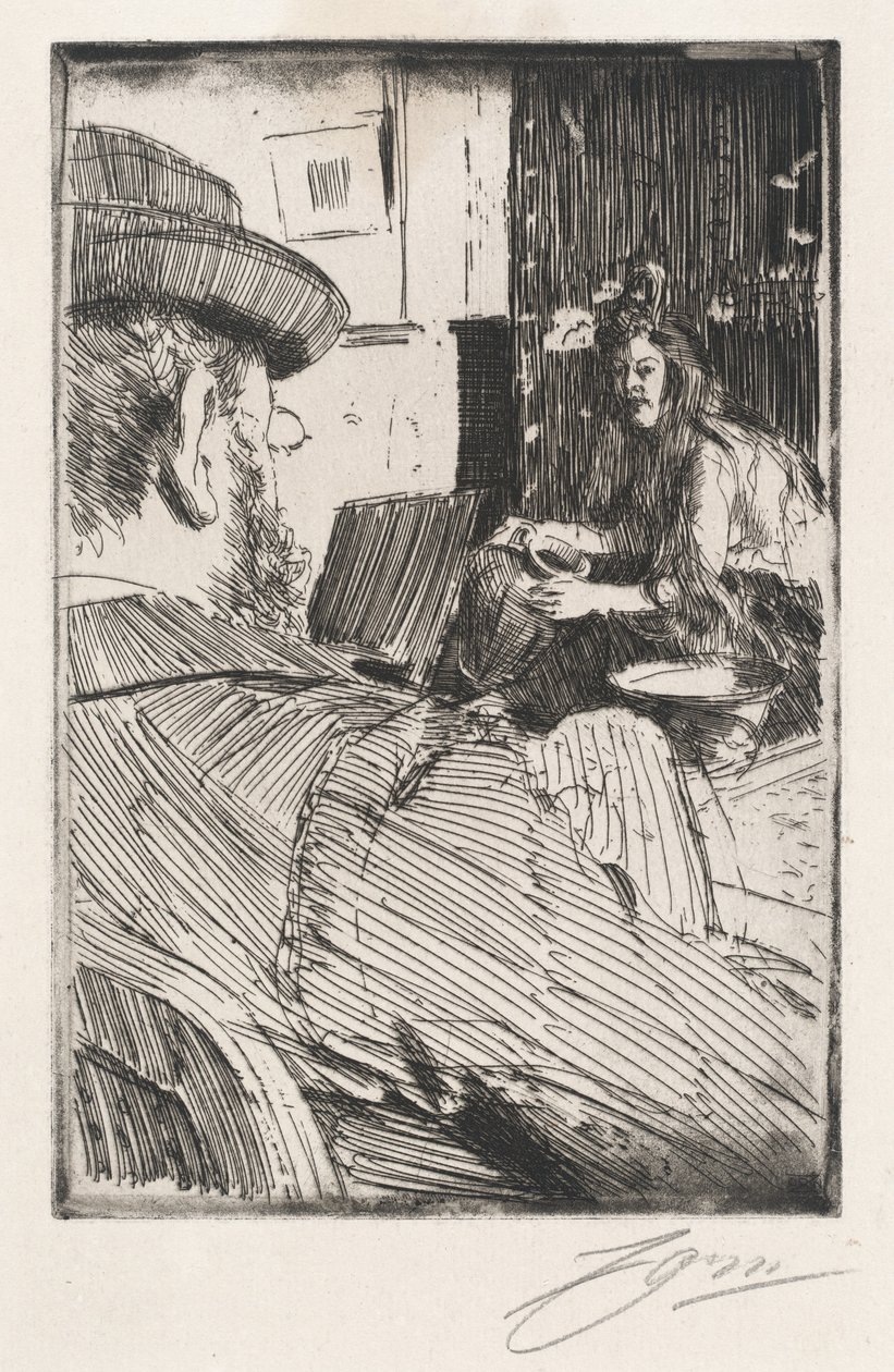Albert Besnard ve Modeli by Anders Leonard Zorn