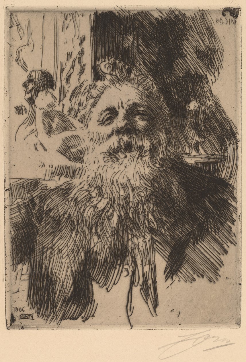 Auguste Rodin by Anders Leonard Zorn
