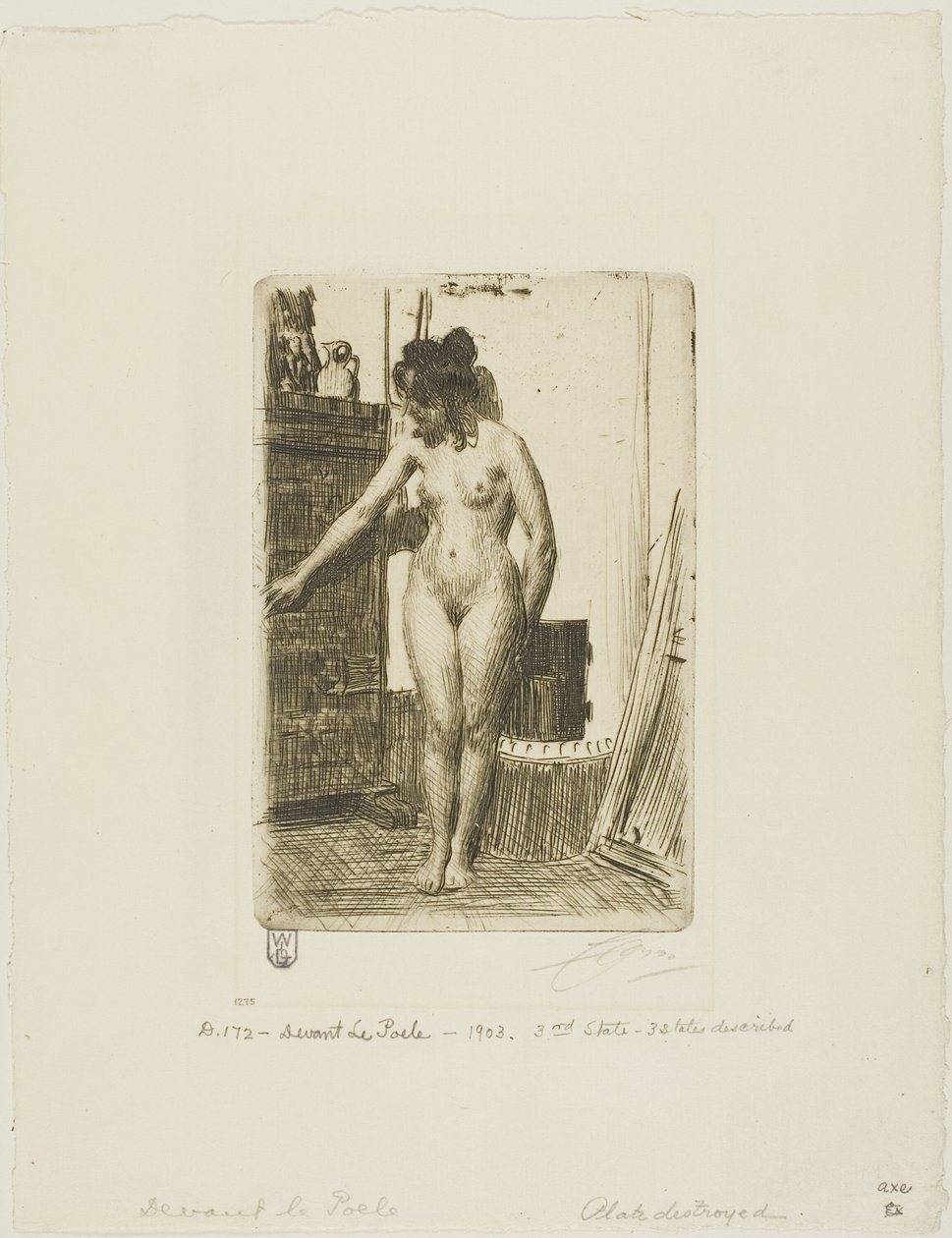 sobanın önünde by Anders Leonard Zorn