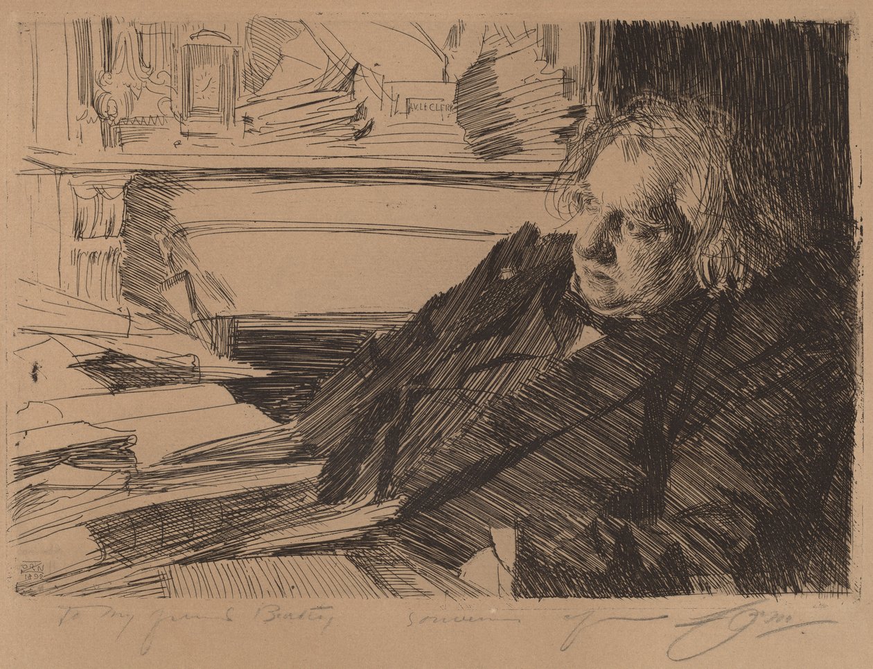Ernest Renan by Anders Leonard Zorn