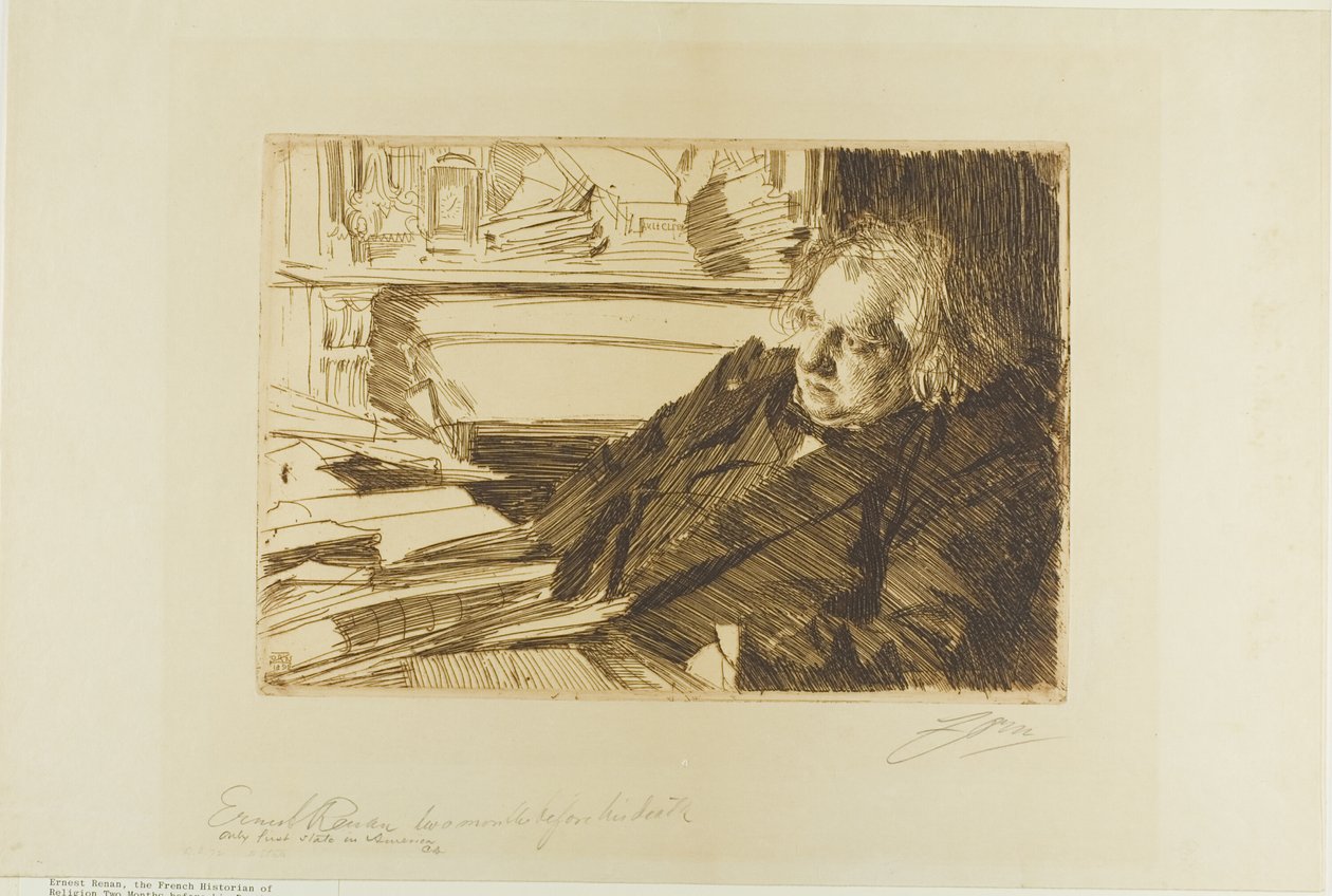 Ernest Renan by Anders Leonard Zorn