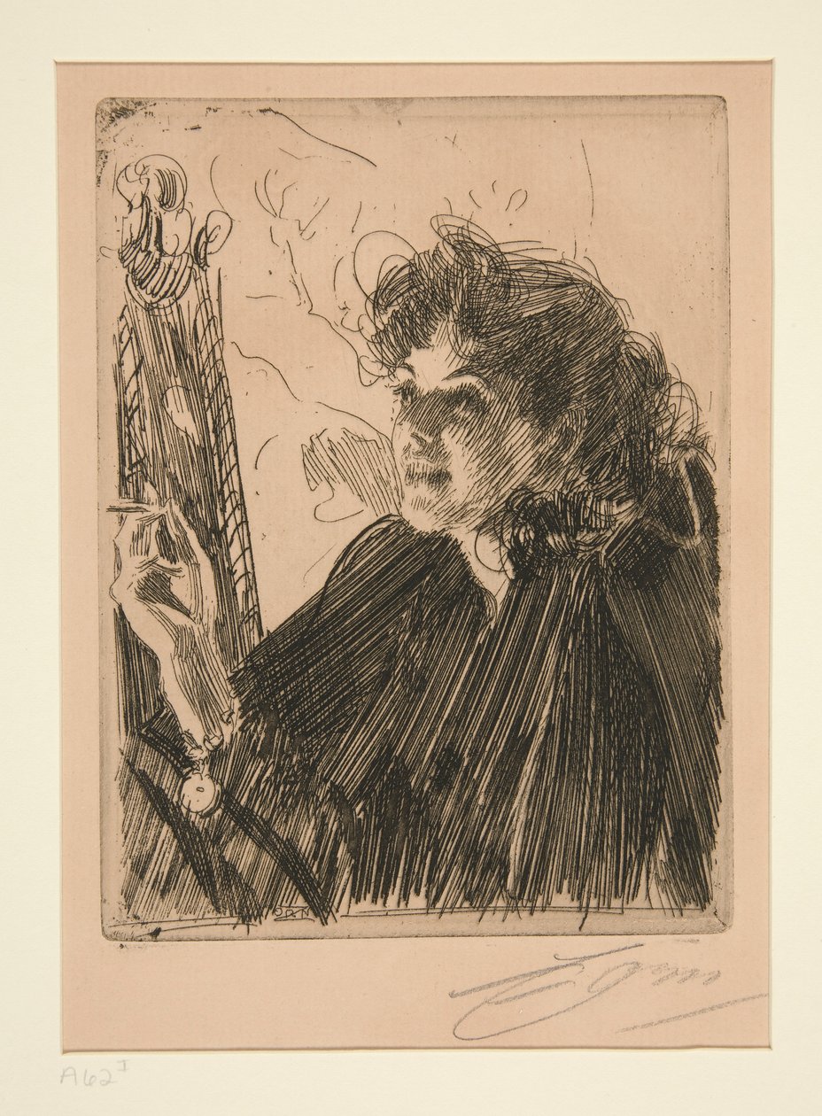 Sigara İçen Kız II by Anders Leonard Zorn