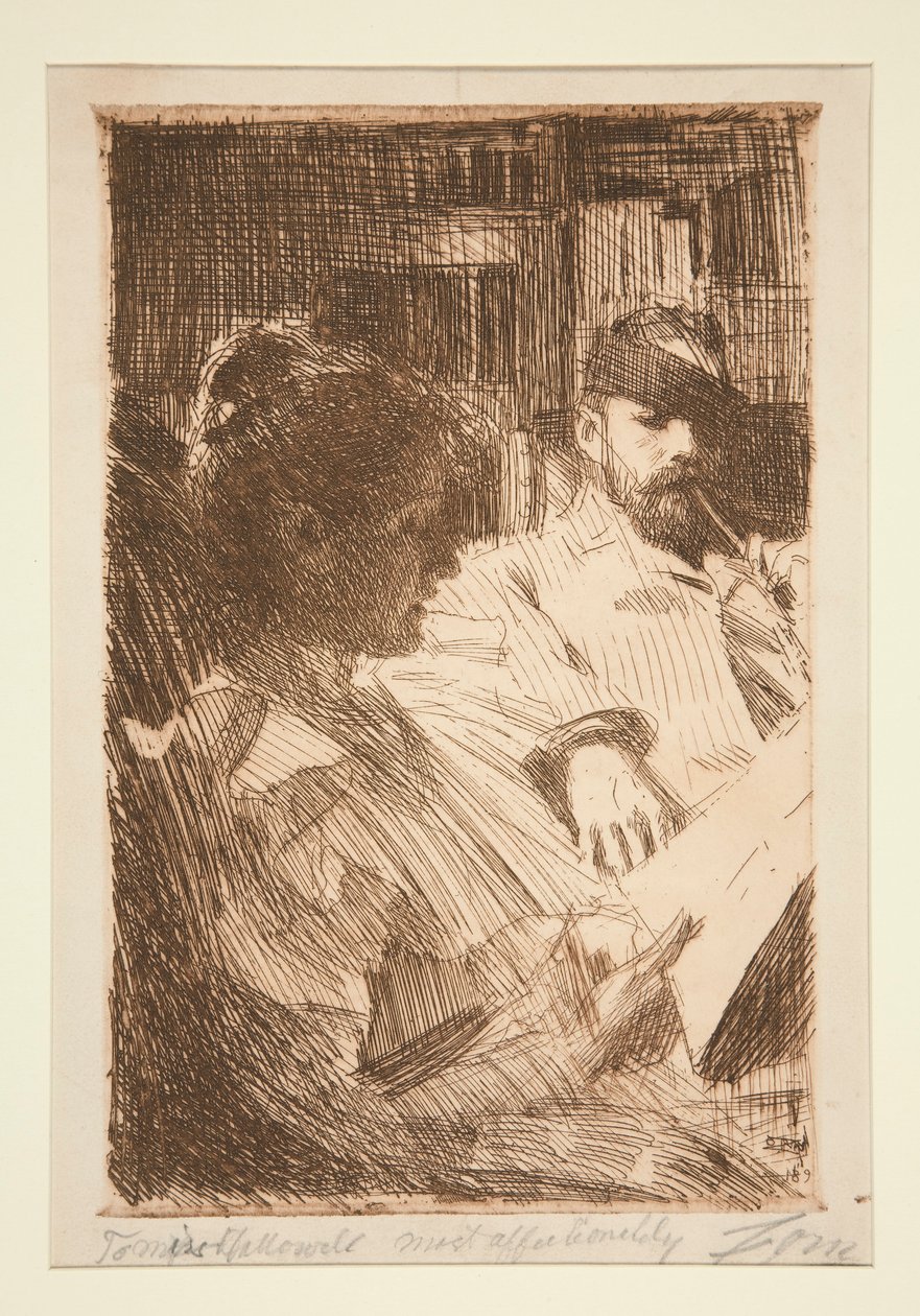 Okuma (Bay ve Bayan Charles Deering) by Anders Leonard Zorn
