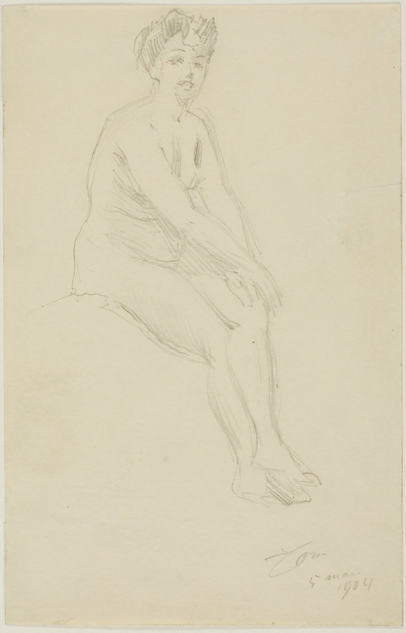 Oturan Kadın Çıplak by Anders Leonard Zorn