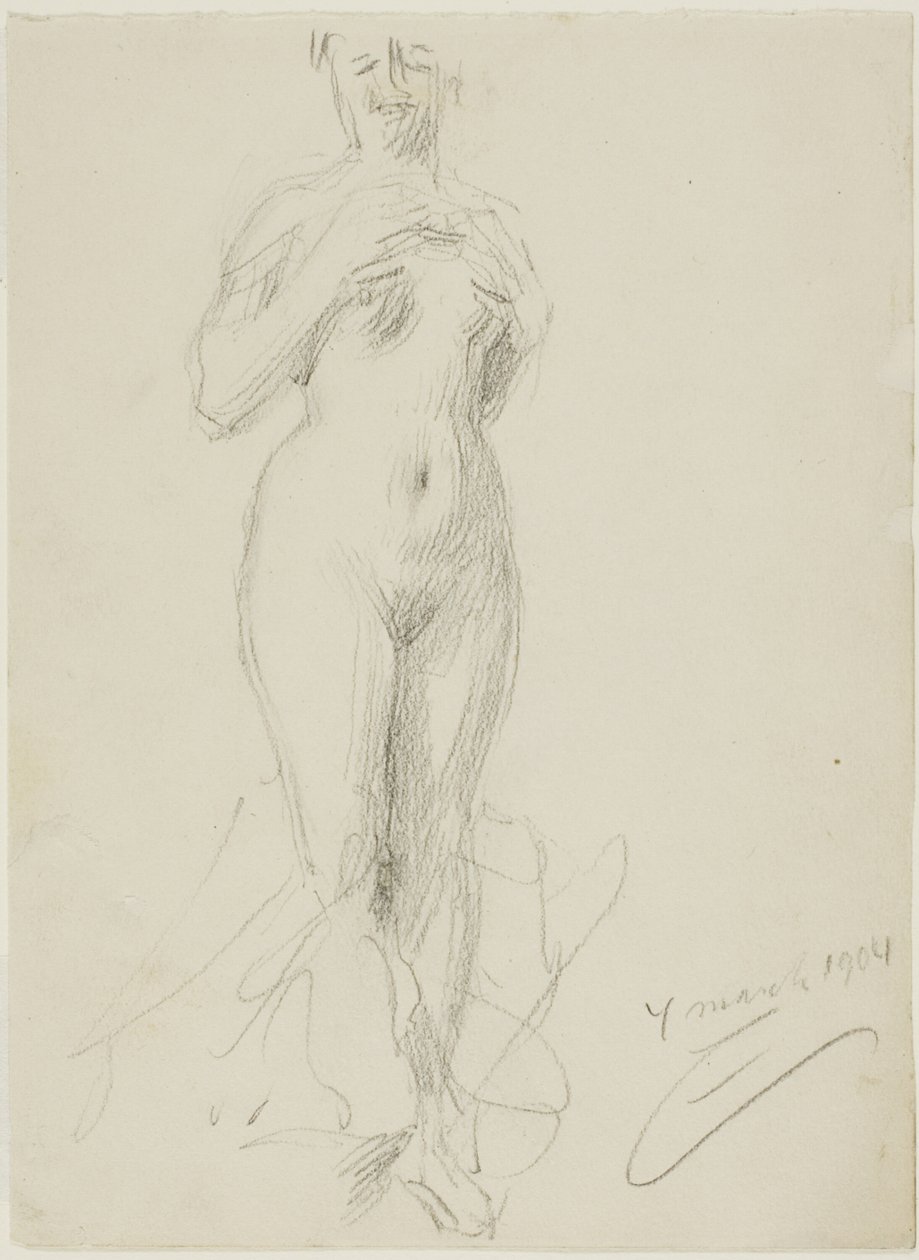 Çıplak Kadın Ayakta by Anders Leonard Zorn