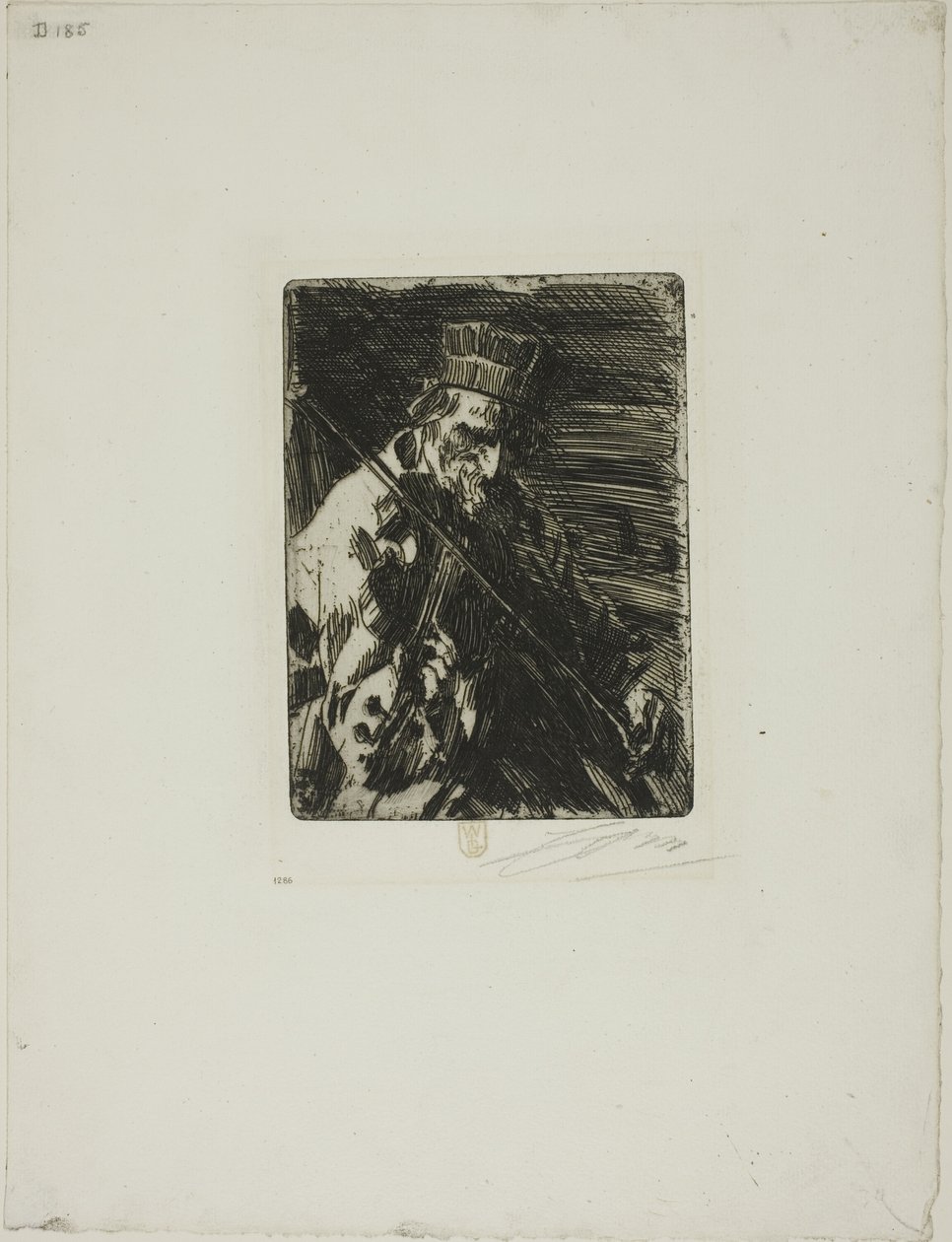 köy kemancısı by Anders Leonard Zorn