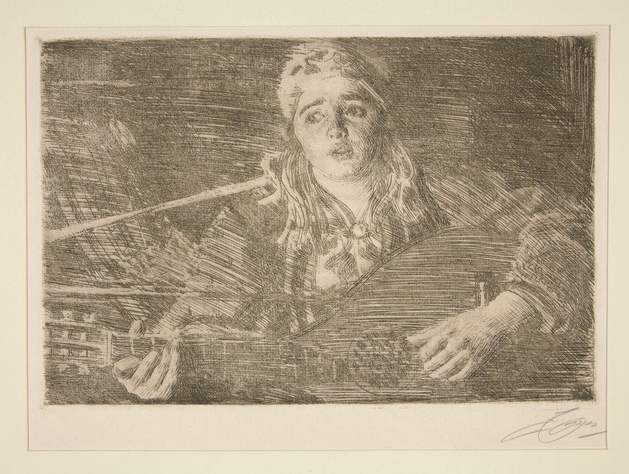 İsveçli ud olan kadın by Anders Leonard Zorn