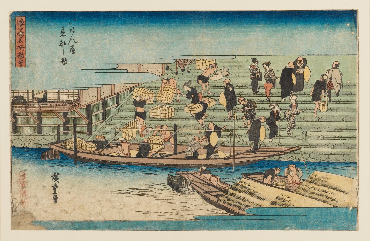 Tahta baskı - Nehir sahnesi, 1797-1858 by Ando Hiroshige