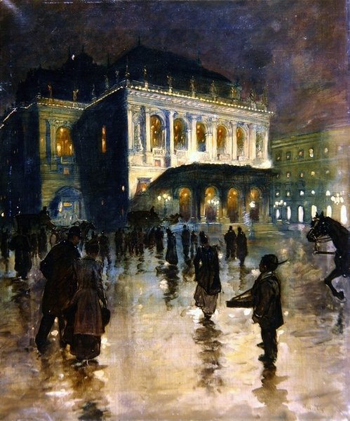 Opera Binası, Budapeşte (tuval üzerine yağlı boya) by Andor Dudits