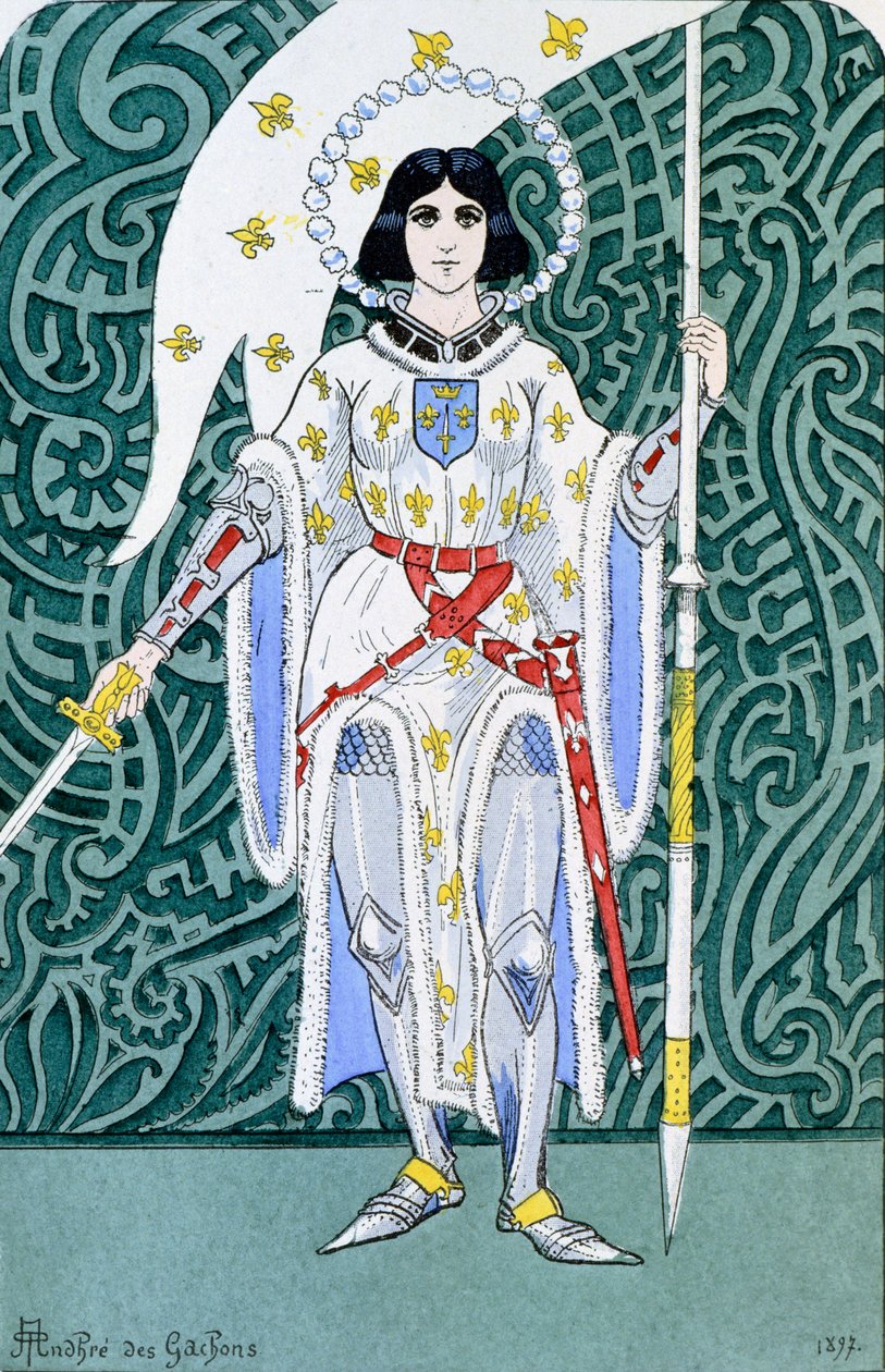 Zırhlı Joan of Arc (1412-1431) by Andre des Gachons