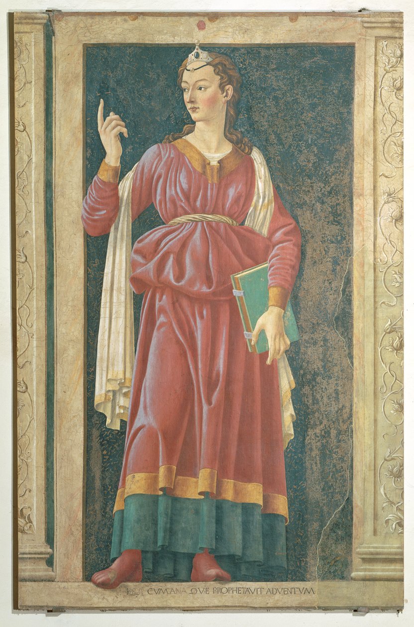 Ünlü kadın ve erkeklerin Villa Carducci serisinden Kuman Sibyl, c.1450 by Andrea del Castagno