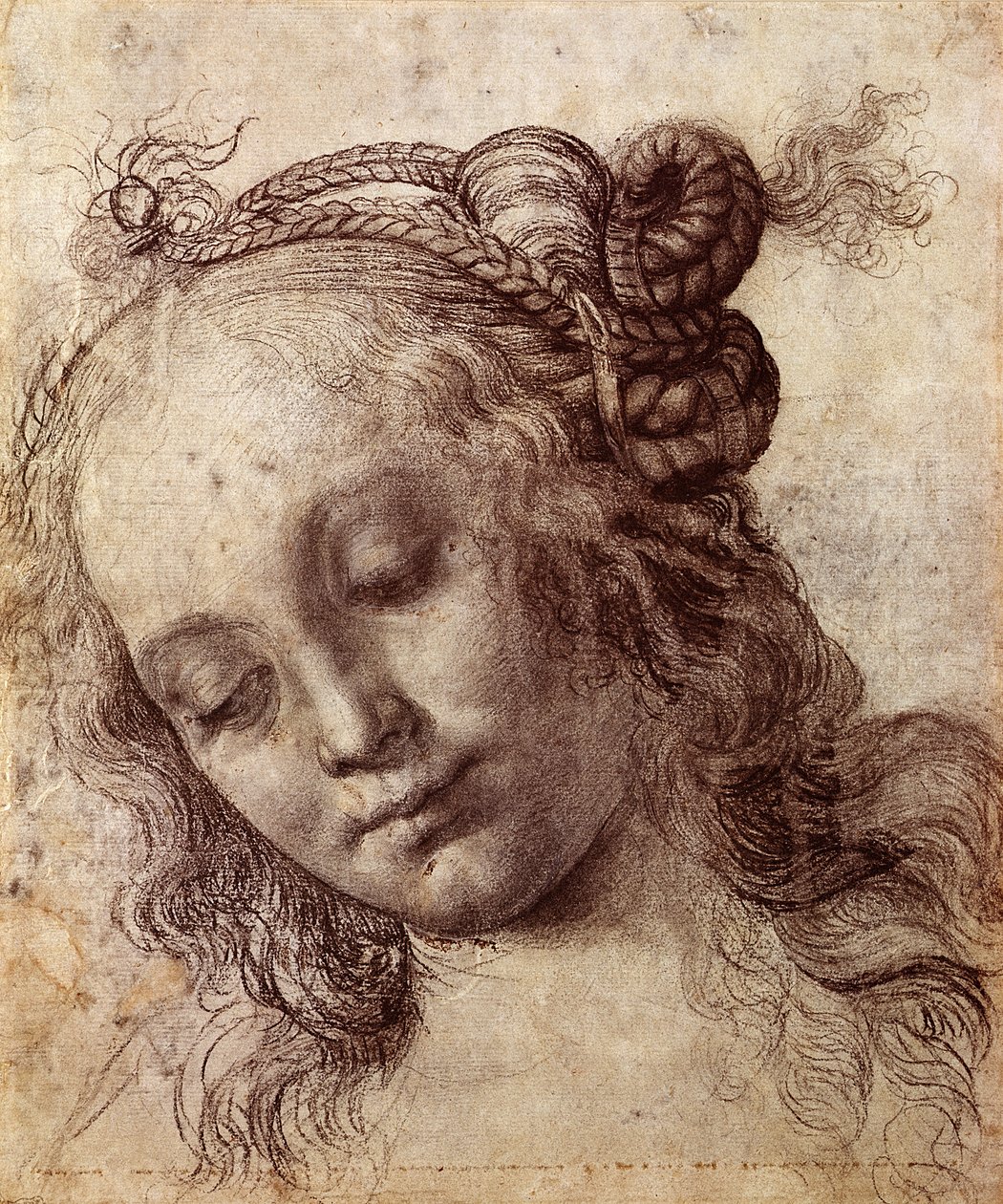 Aşağı bakan kadın by Andrea del Verrocchio