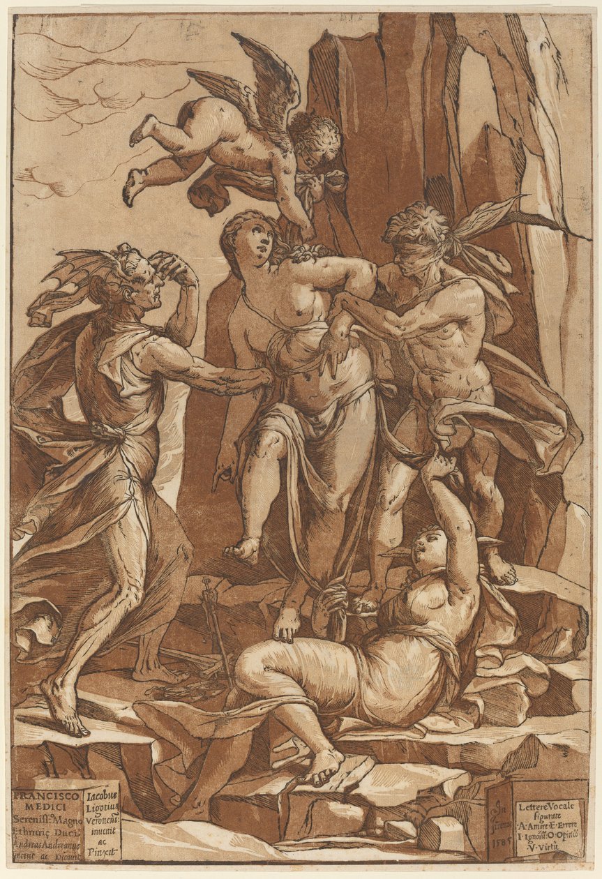 Erdem Alegorisi, 1585. by Andrea Andreani