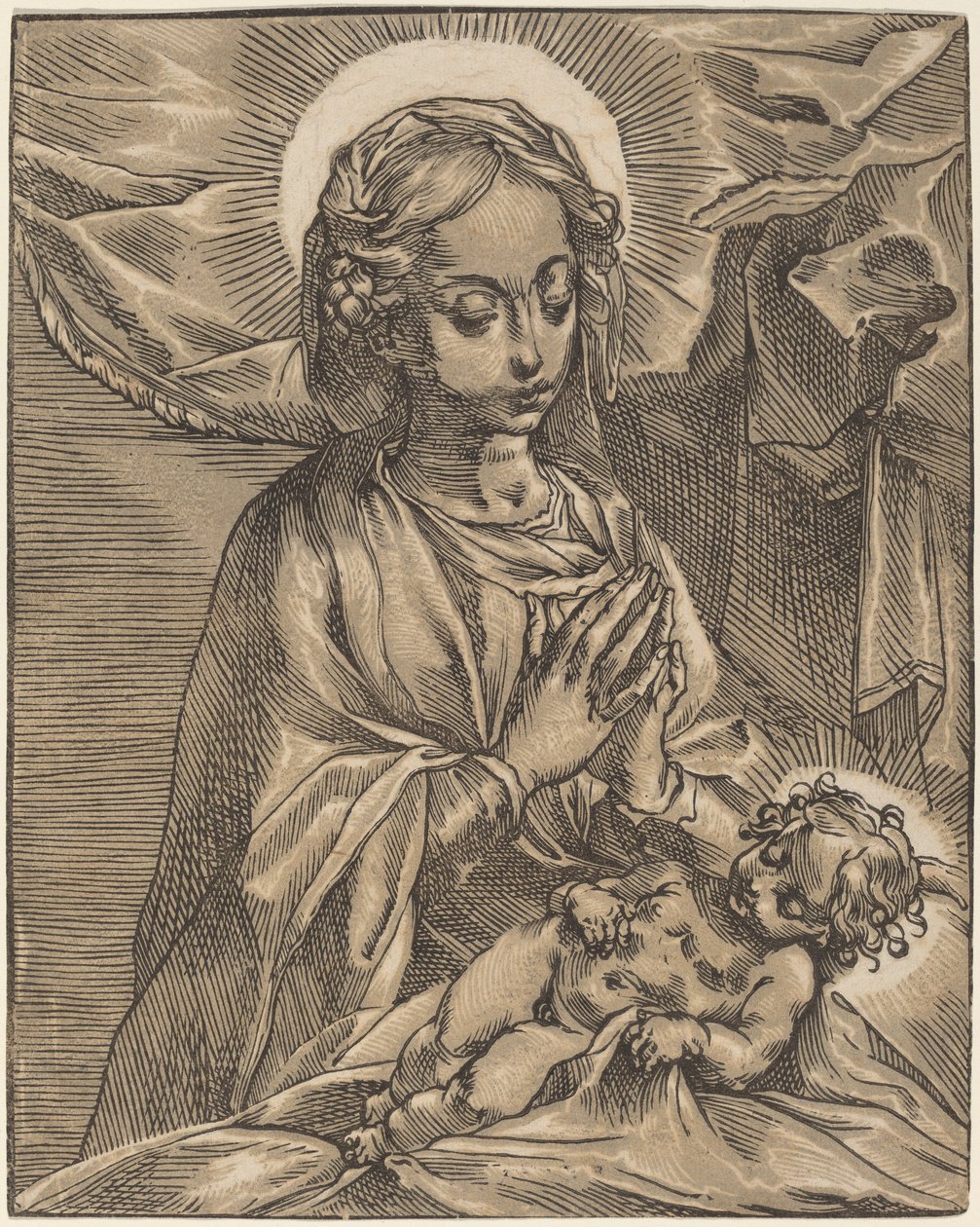 madonna ve çocuk by Andrea Andreani after Francesco Vanni