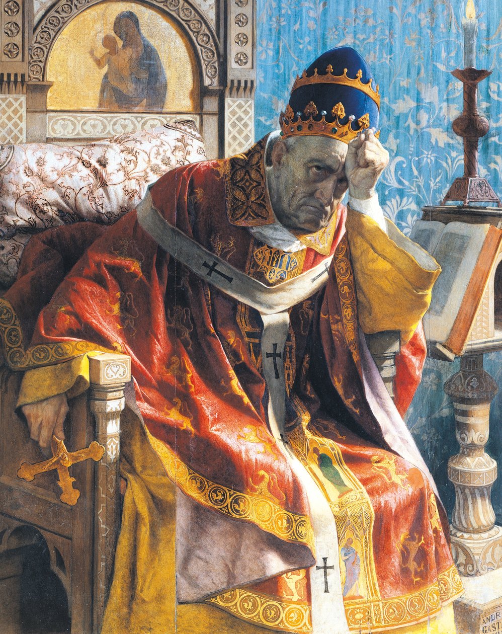 Boniface VIII (Anagni, yaklaşık 1230-Roma by Andrea Gastaldi