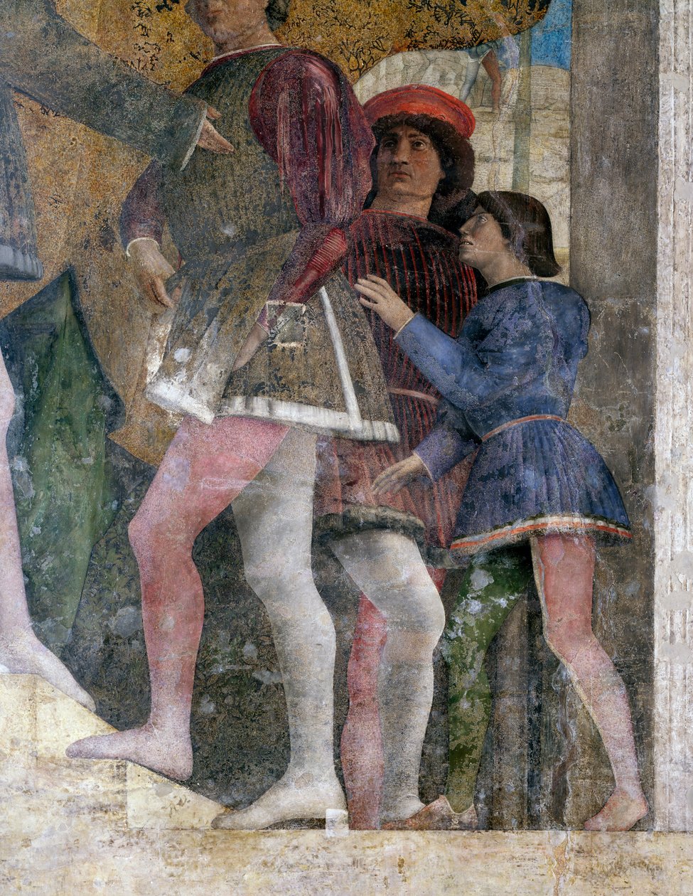 Saraylılar, Mahkeme Duvarından detay by Andrea Mantegna