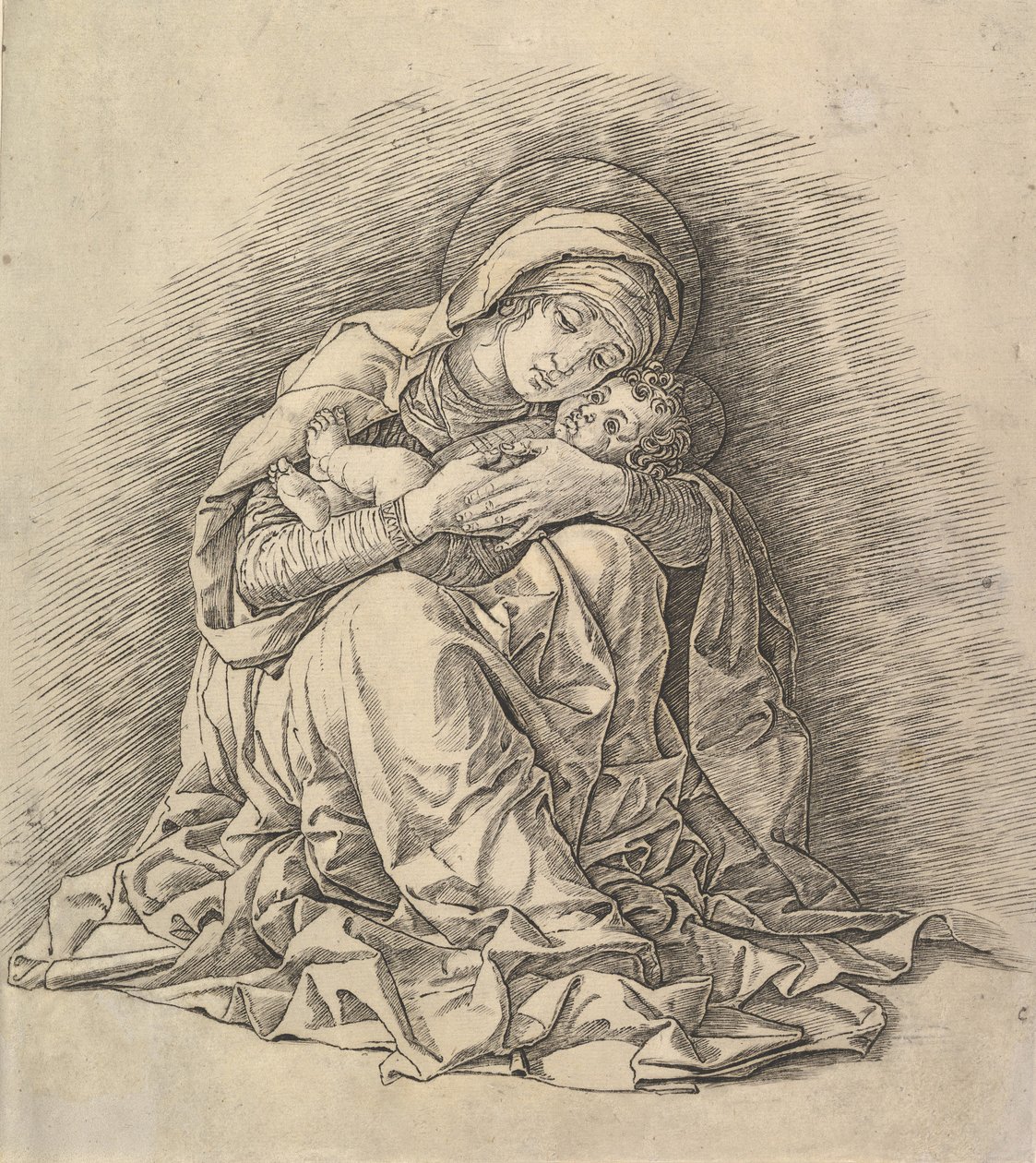 Bakire ve Çocuk, ca. 1485-91. by Andrea Mantegna