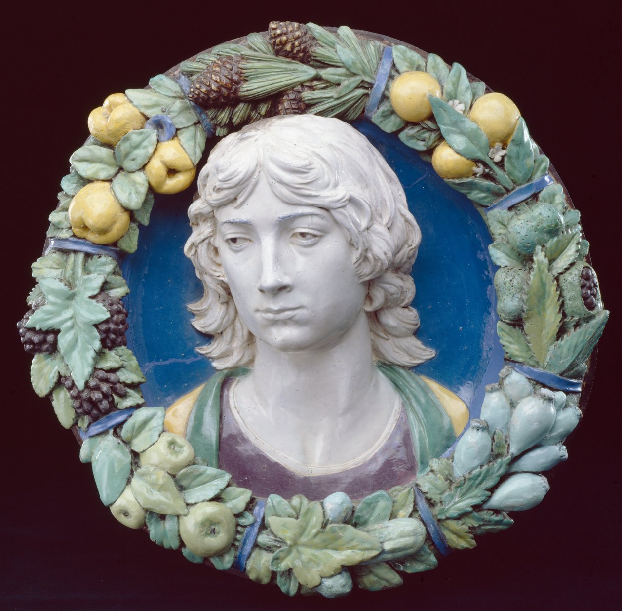 Bir Gençlik Başkanı (emaye pişmiş toprak) by Andrea Della Robbia