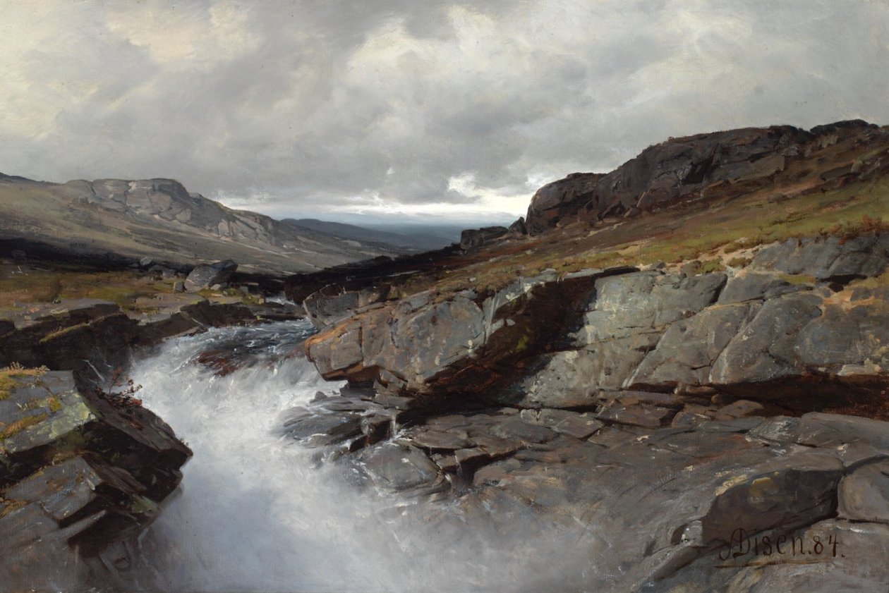 Fjellparti by Andreas Edvard Disen