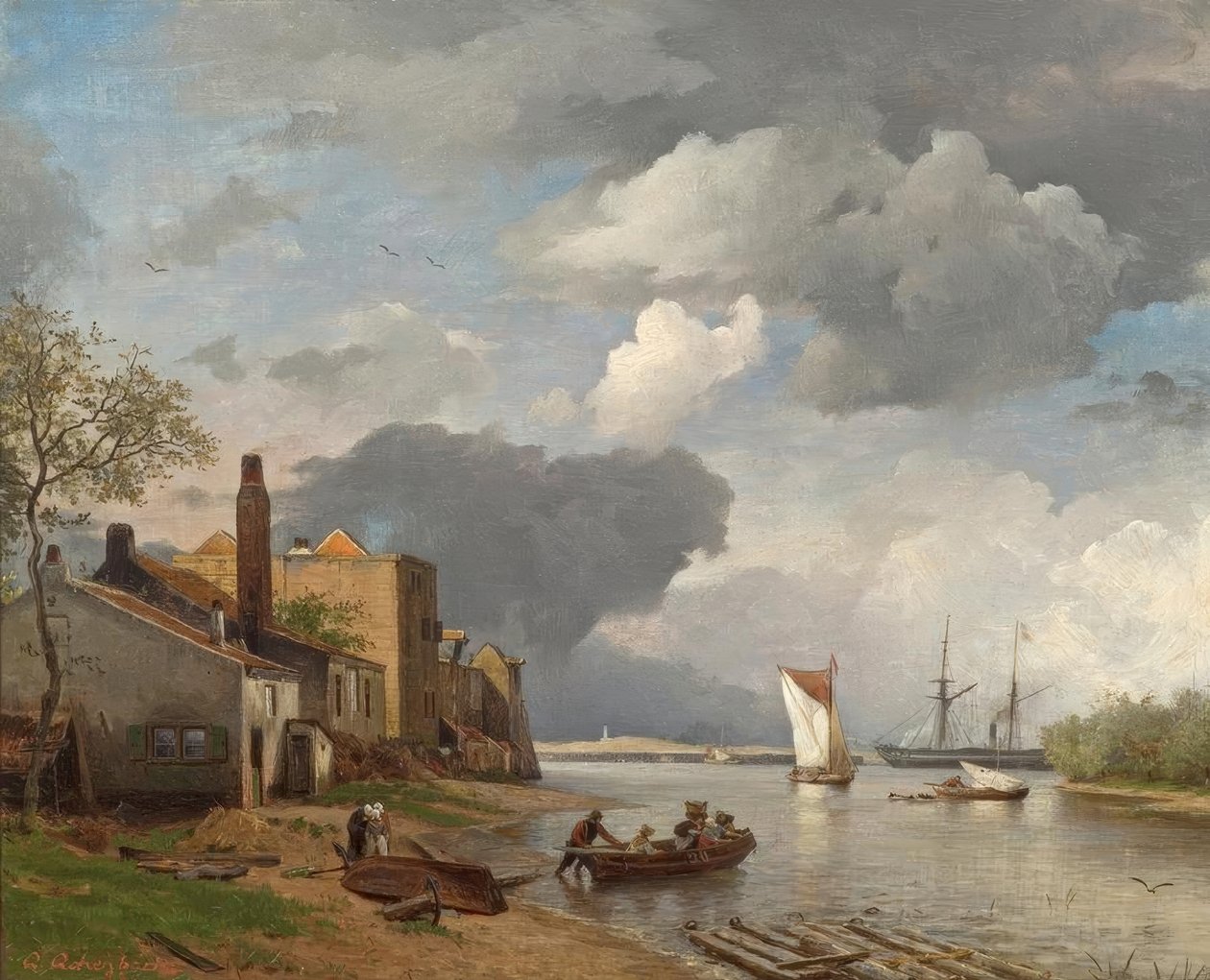 A. Achenbach, açık hava by Andreas Achenbach