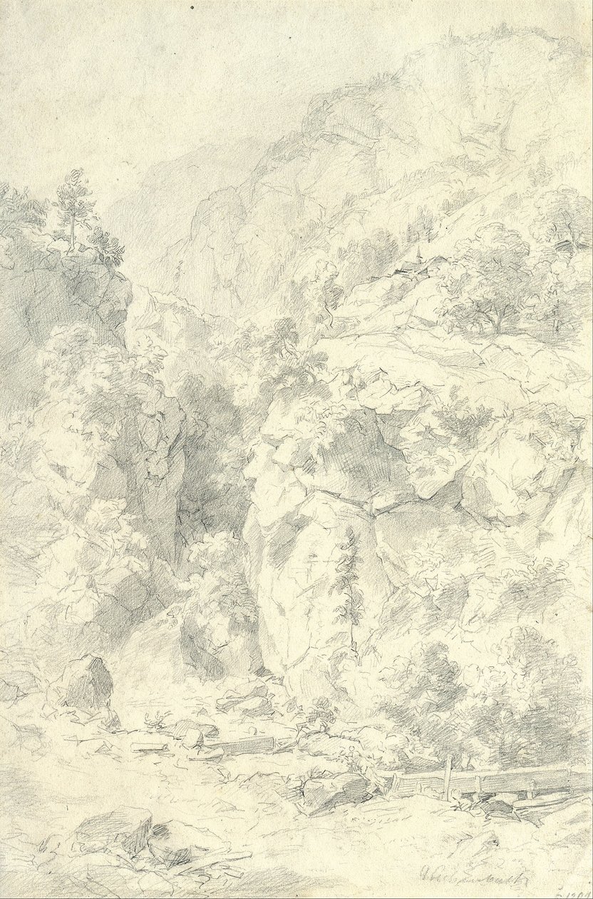 Dağlık Manzara by Andreas Achenbach