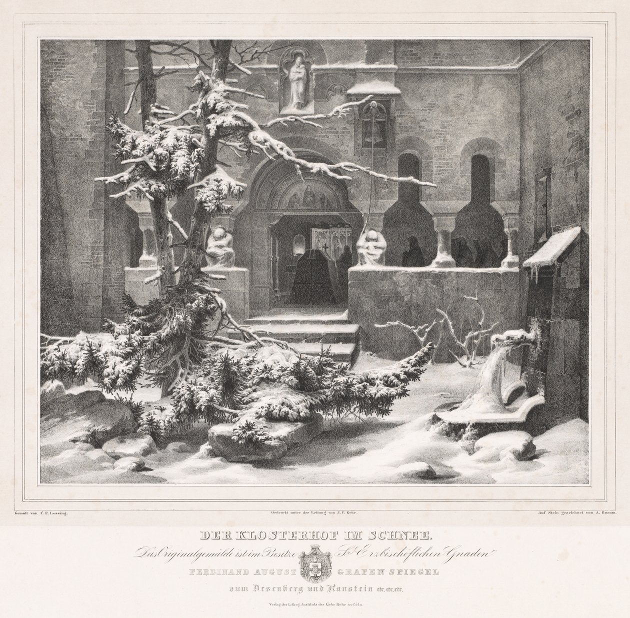 Karlı Kilise Bahçesi, c. 1835. by Andreas Borum