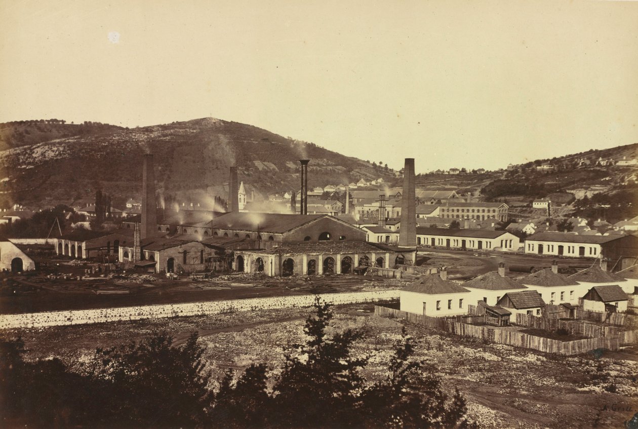 Reschitza'daki demir işleri, c. 1860. by Andreas Groll