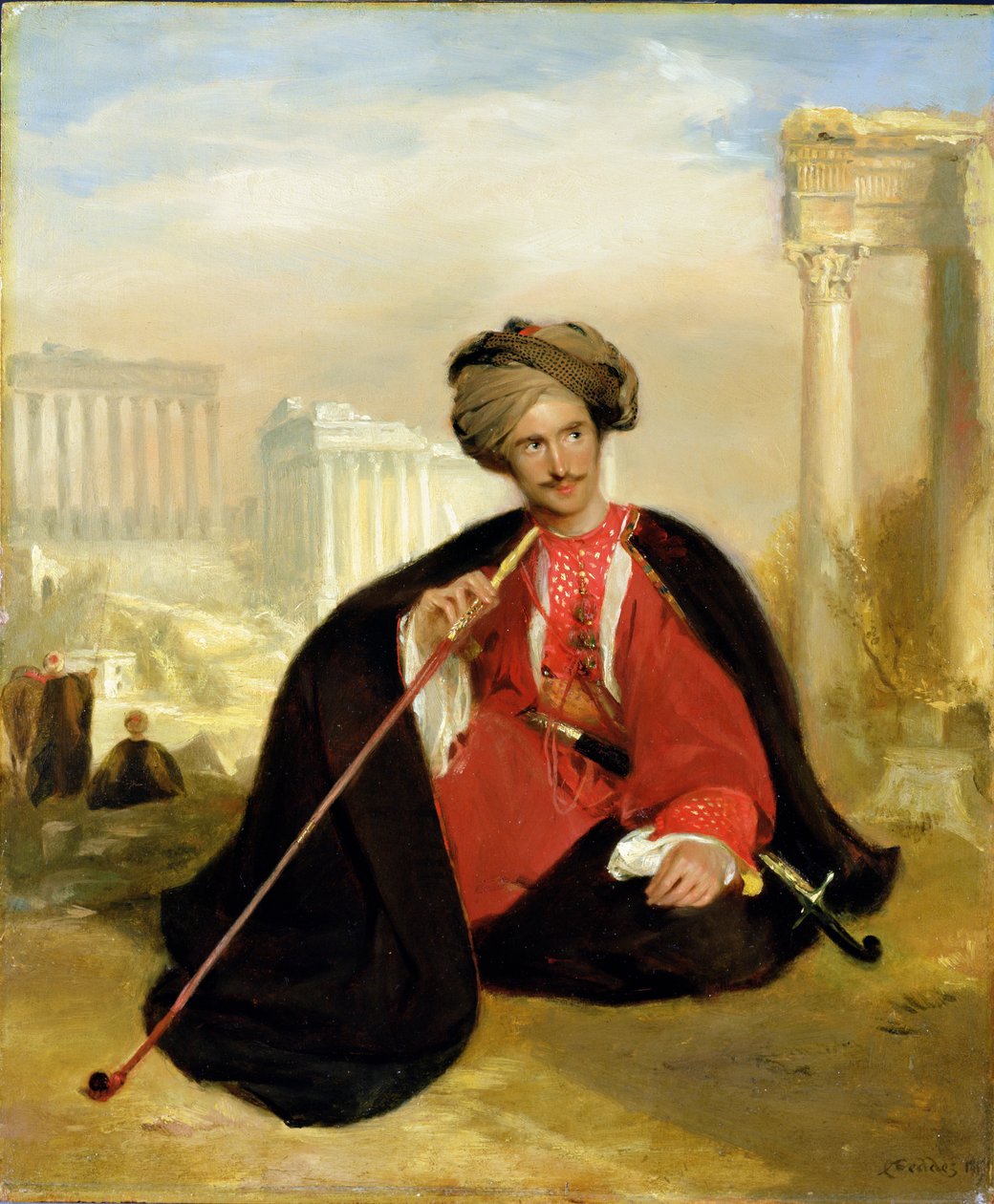 Charles Lenox Cumming-Bruce Türk Elbiseli by Andrew Geddes
