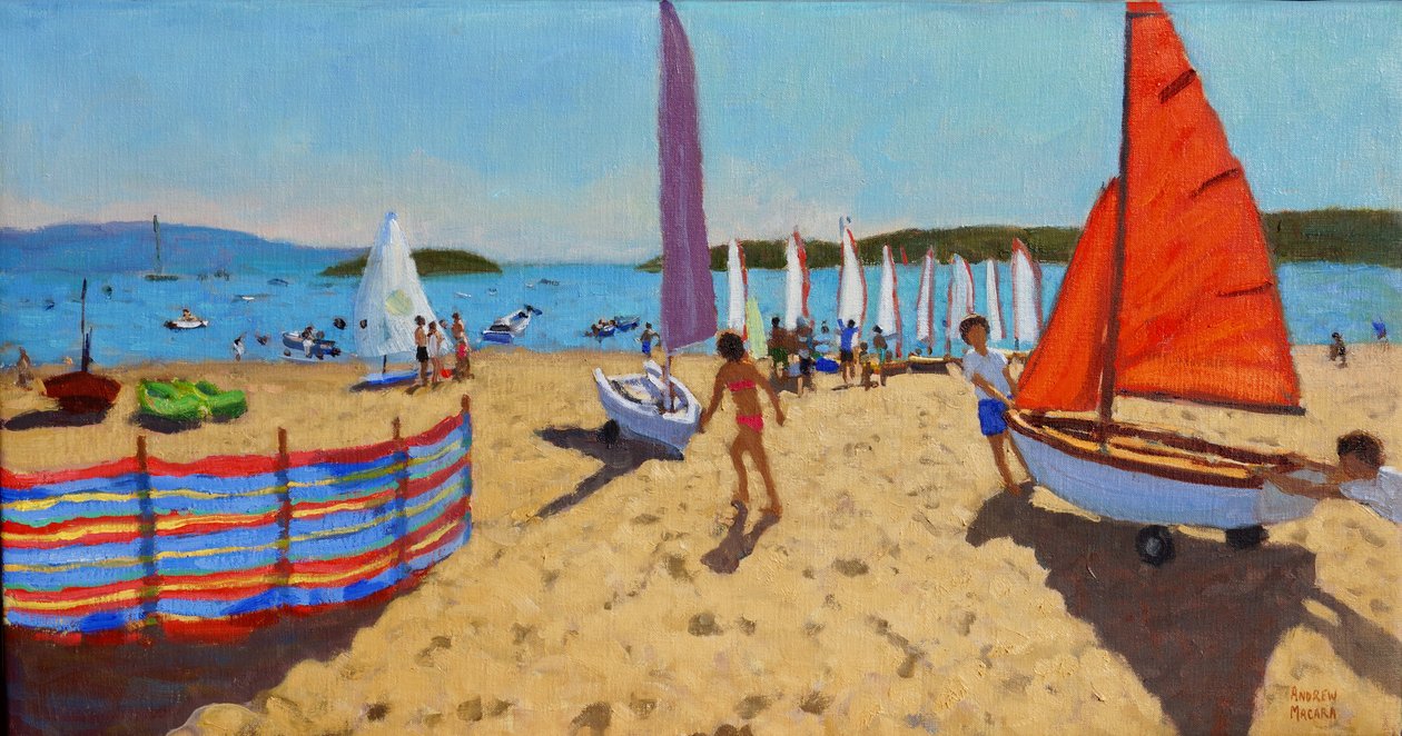 Tekneyi dışarı itmek,Abersoch,2016, by Andrew Macara