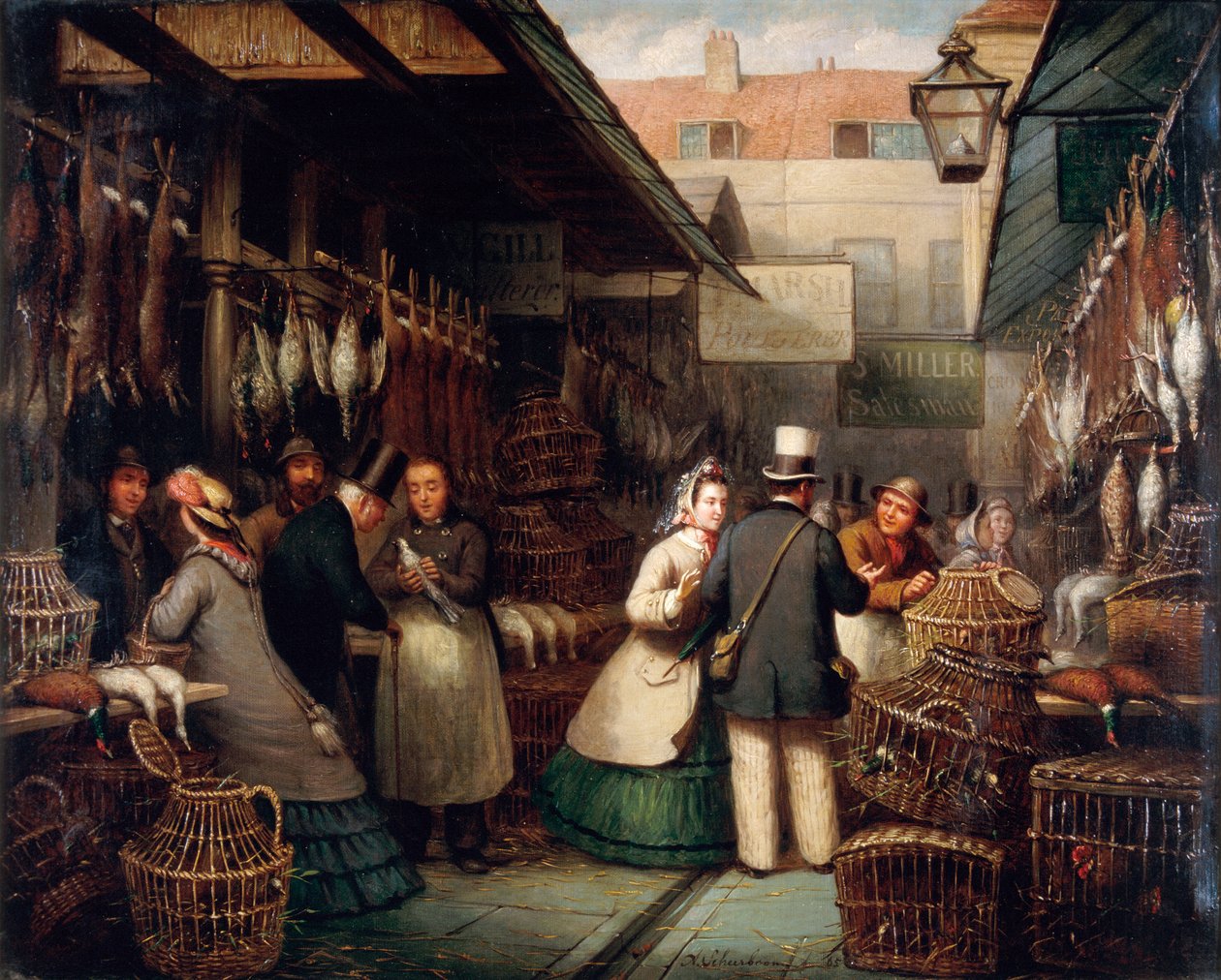 Leadenhall Pazarı, Londra, 1865. by Andries Scheerboom