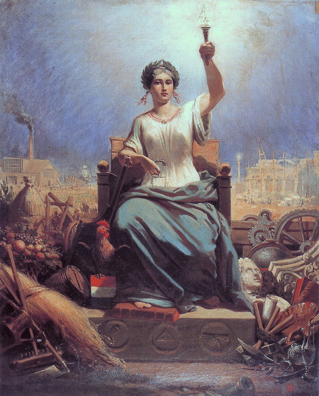 Fransa dünyayı aydınlatıyor by Ange Louis Janet