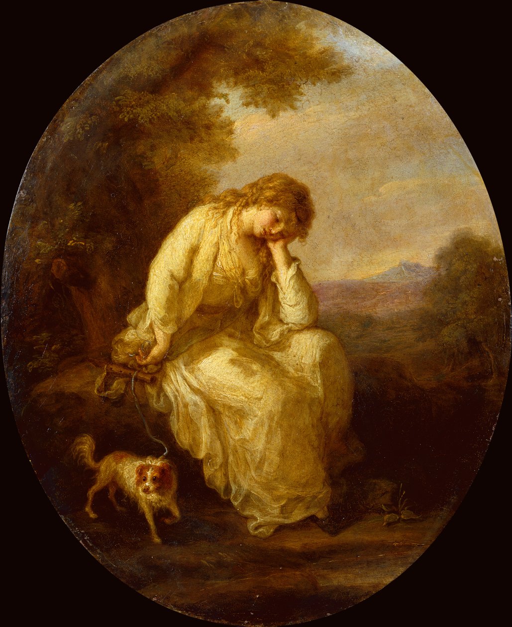 Maria at Moulines (bakır üzerine yağ) by Angelica Kauffmann
