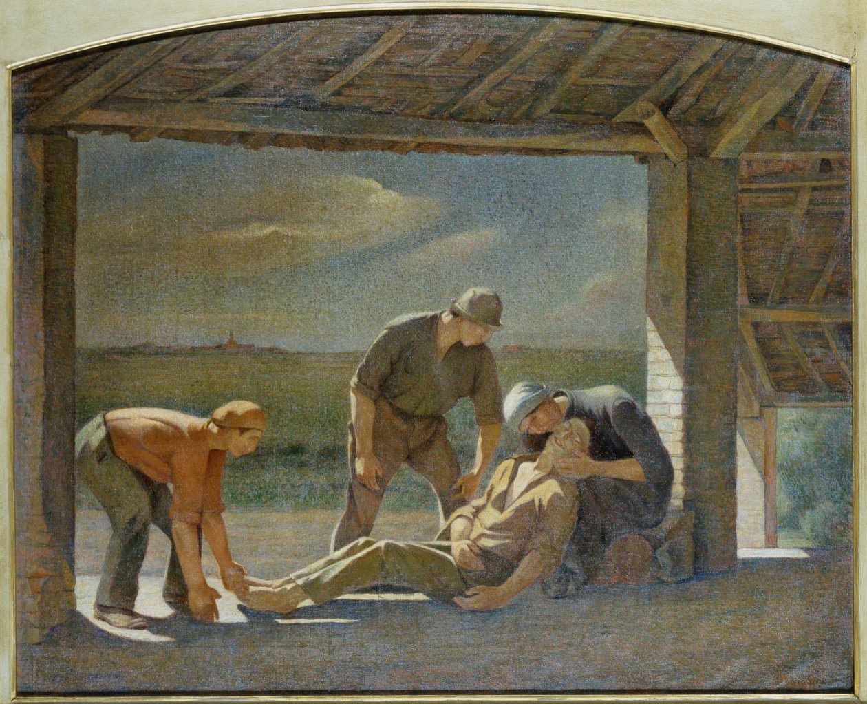 Pieta (tuval üzerine yağlı boya) by Angelo Barabino