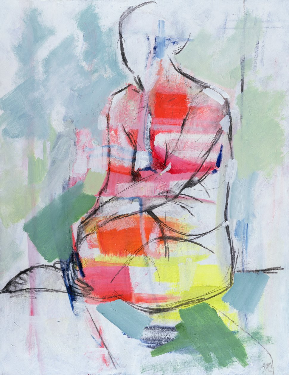 Çıplak Oturan, 2010 by Angie Kenber