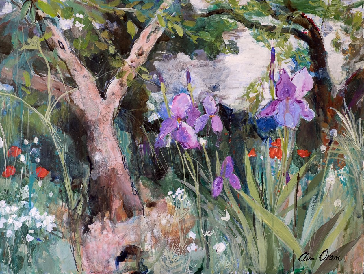 Süsenli Akdeniz Bahçesi, 2019 (Akrilik) by Ann Oram