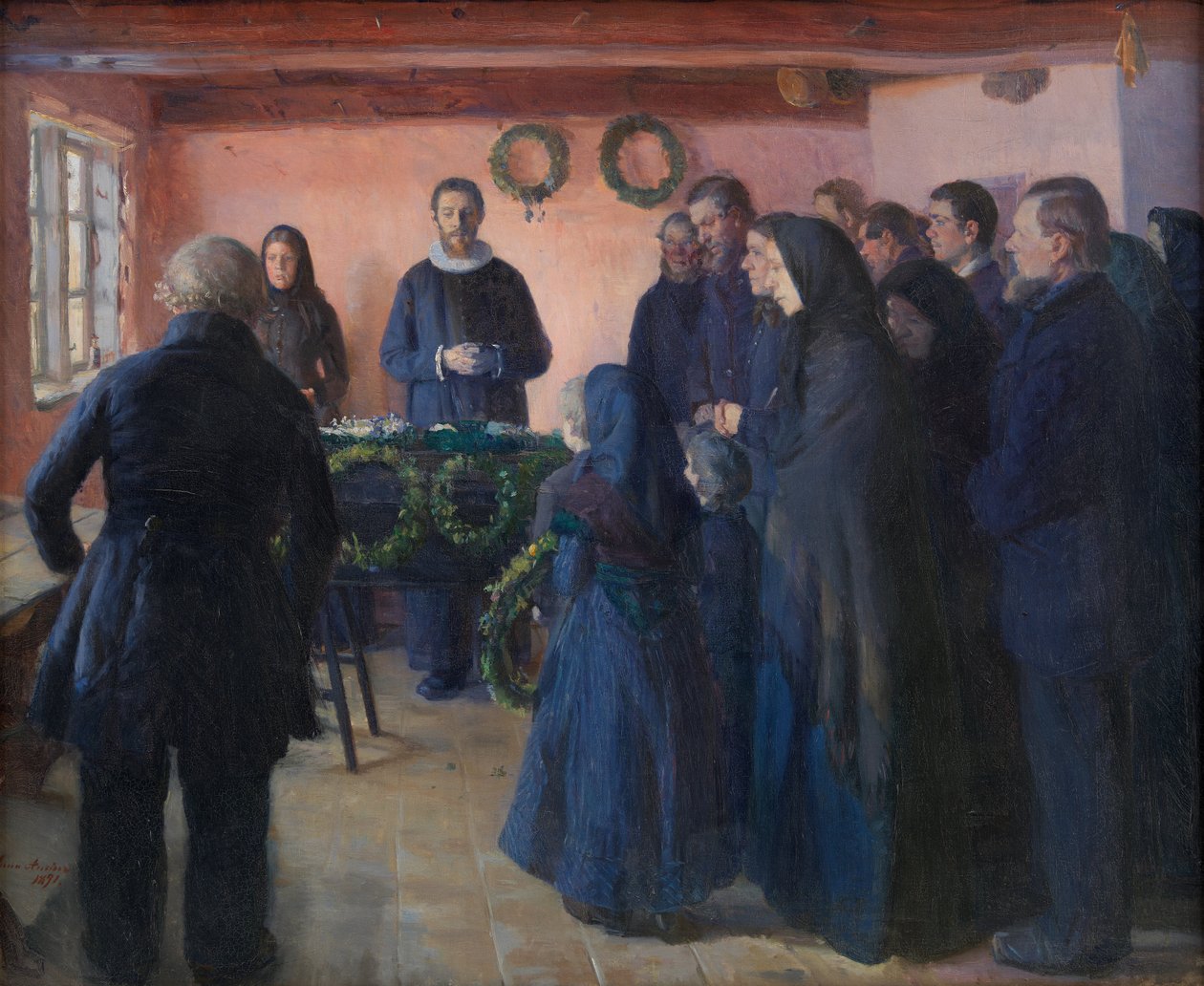 Bir cenaze by Anna Ancher