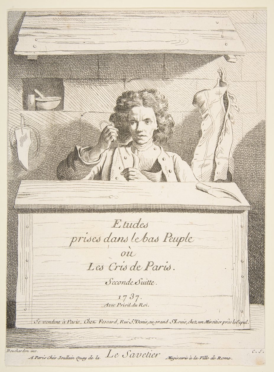 Ayakkabıcı, 1737. by Anne Claude Philippe de Caylus