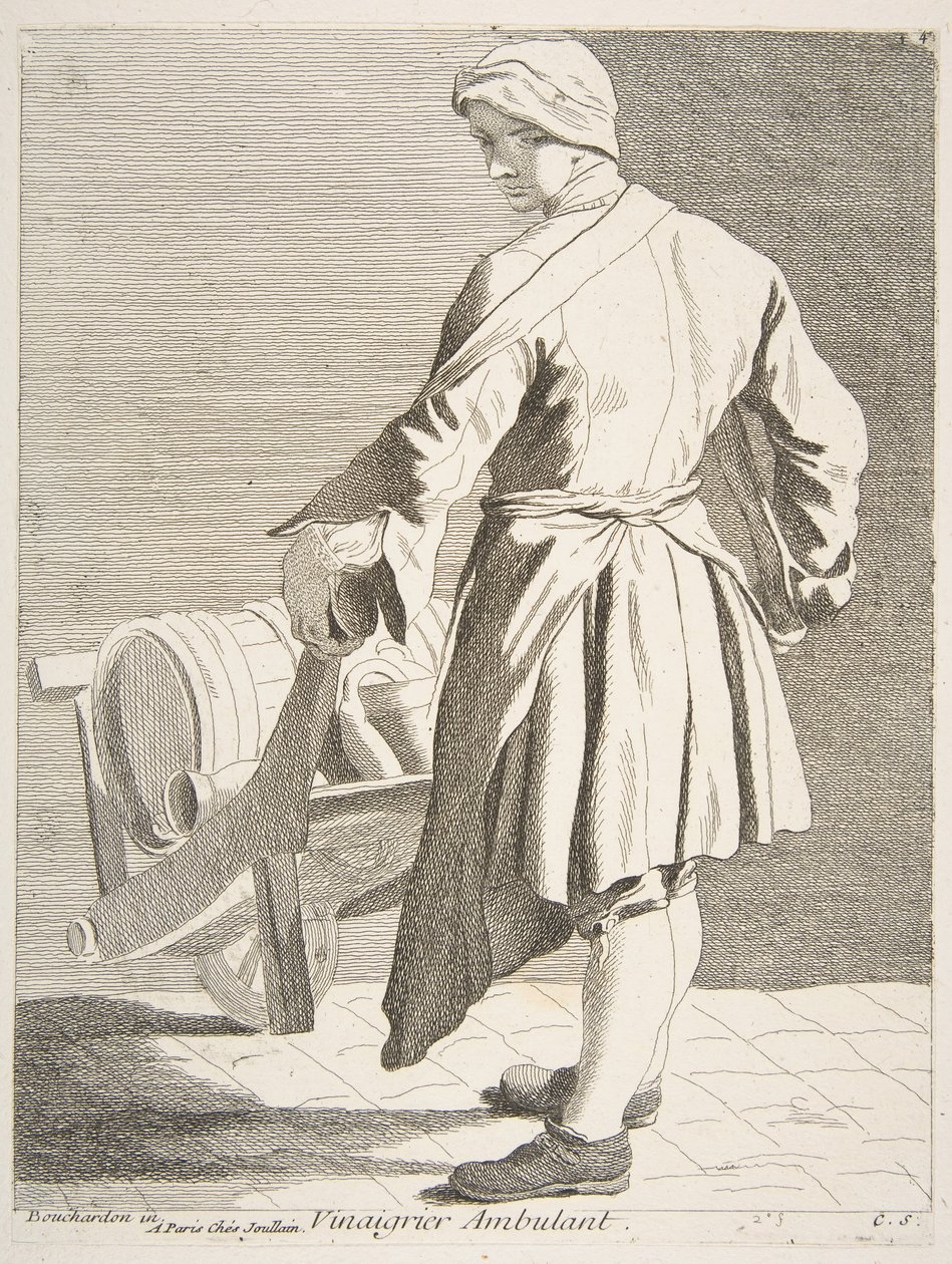 Gezici Sirke Satıcısı, 1738. by Anne Claude Philippe de Caylus