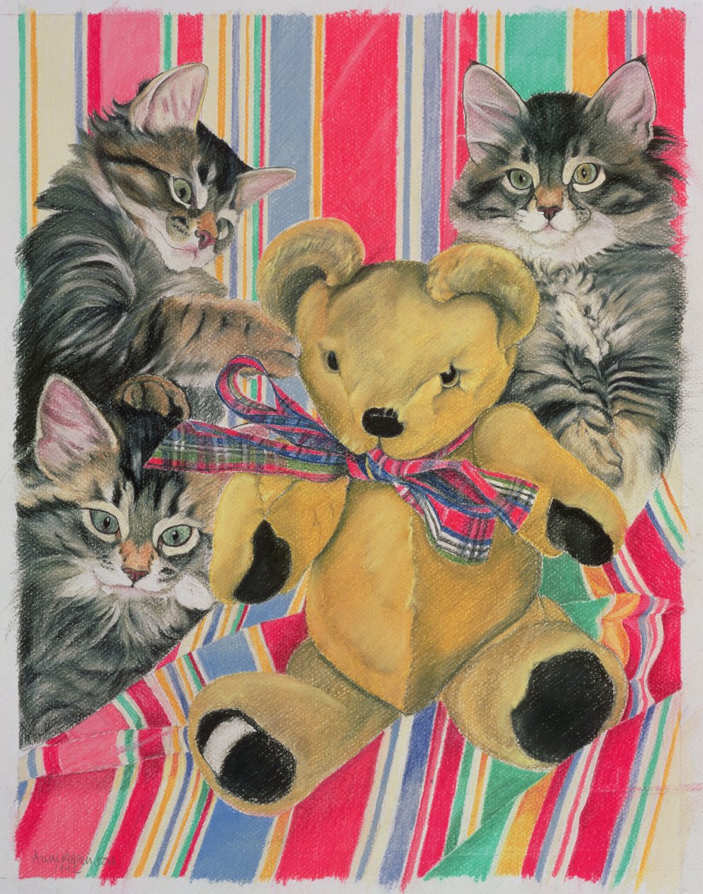 yavru kedi ve oyuncak by Anne Robinson