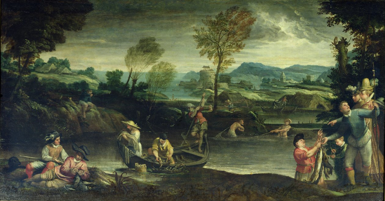 Balık tutma by Annibale Carracci