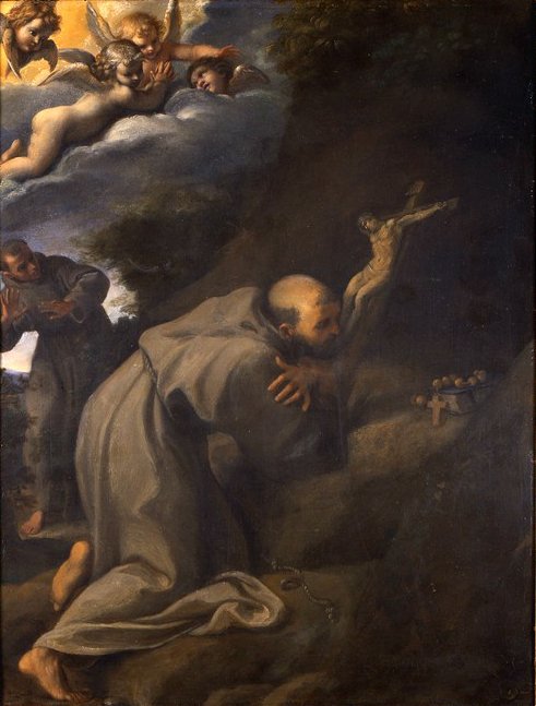 Aziz Francis haç hayranlığı içinde by Annibale Carracci