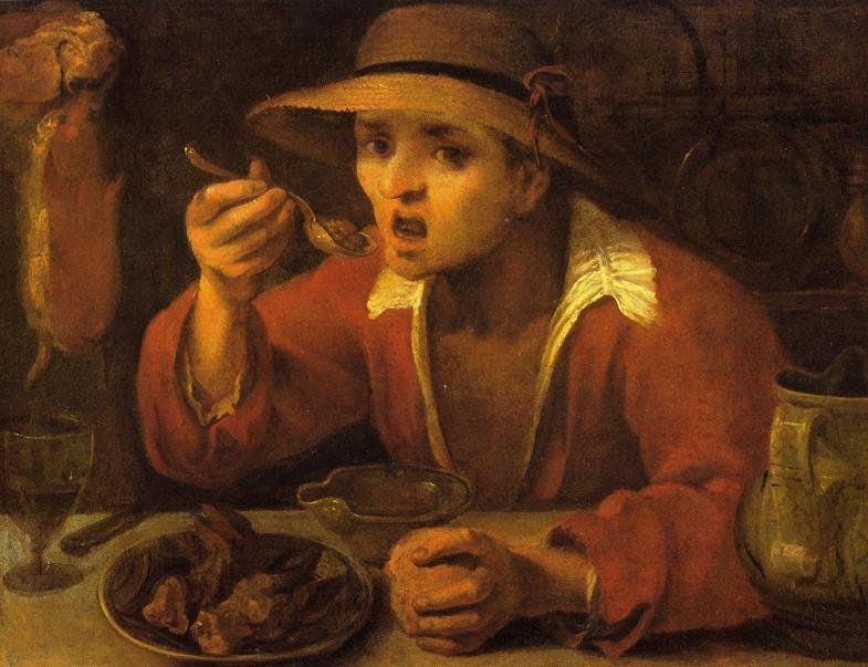 fasulye yiyici by Annibale Carracci