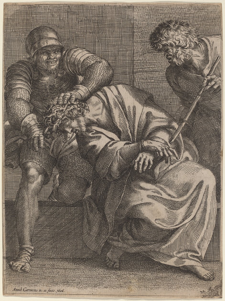 Dikenlerle Taçlandırılan İsa by Annibale Carracci