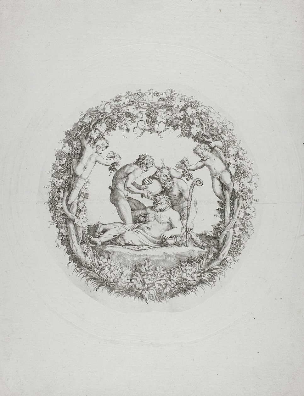 Sarhoş Silenus ("Tazza Farnese") by Annibale Carracci