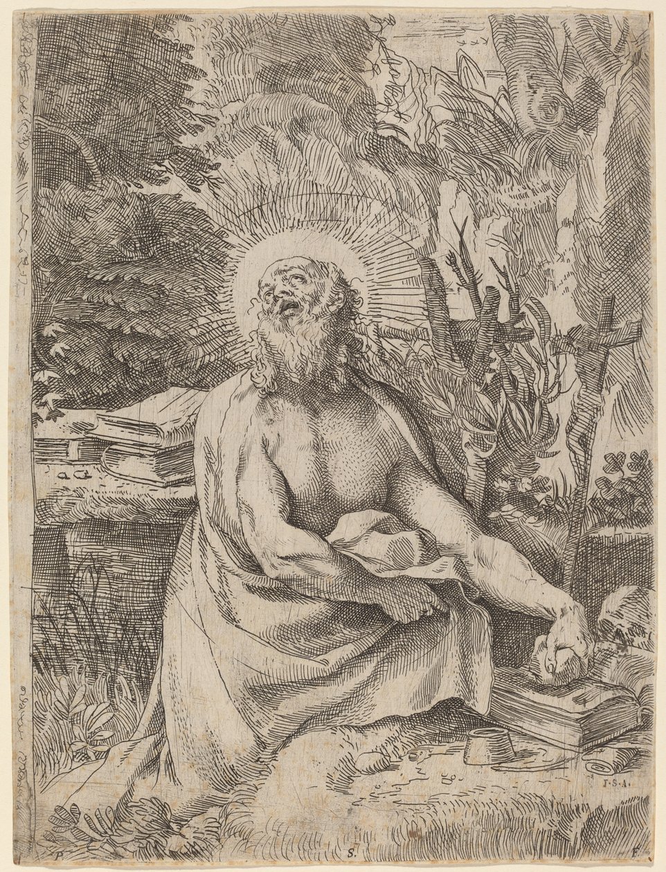 Vahşi Doğada Aziz Jerome by Annibale Carracci